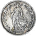 Coin, Switzerland, 2 Francs, 1921, Bern, EF(40-45), Silver, KM:21