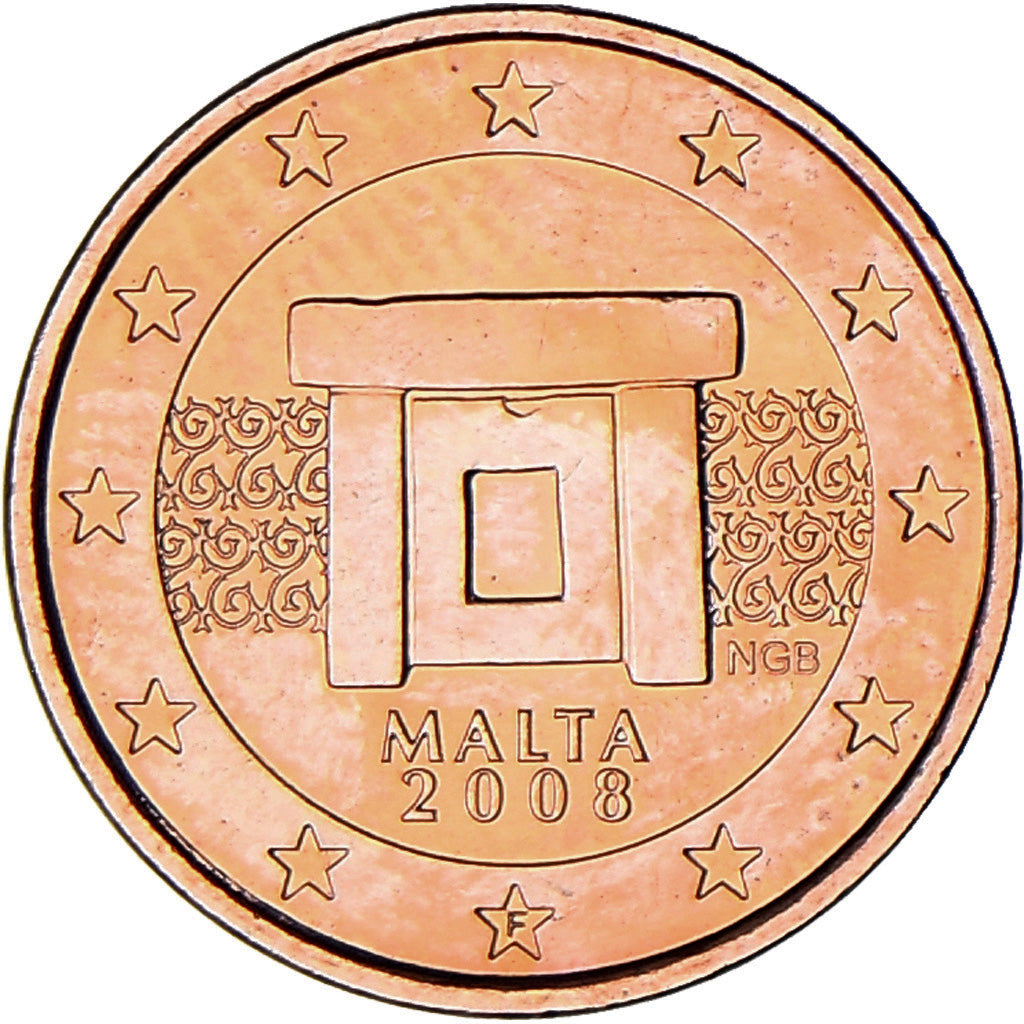 Malta, Euro Cent, 2008, Paris, MS(64), Copper Plated Steel, KM:125