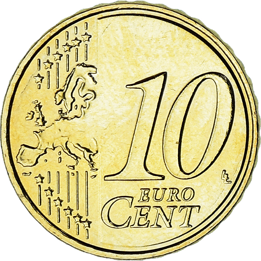 Malta, 10 Euro Cent, 2008, Paris, UNC, Tin, KM:128