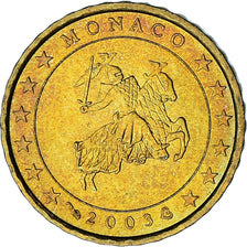 Monaco, Rainier III, 10 Euro Cent, 2003, Paris, MS(63), Brass, KM:170