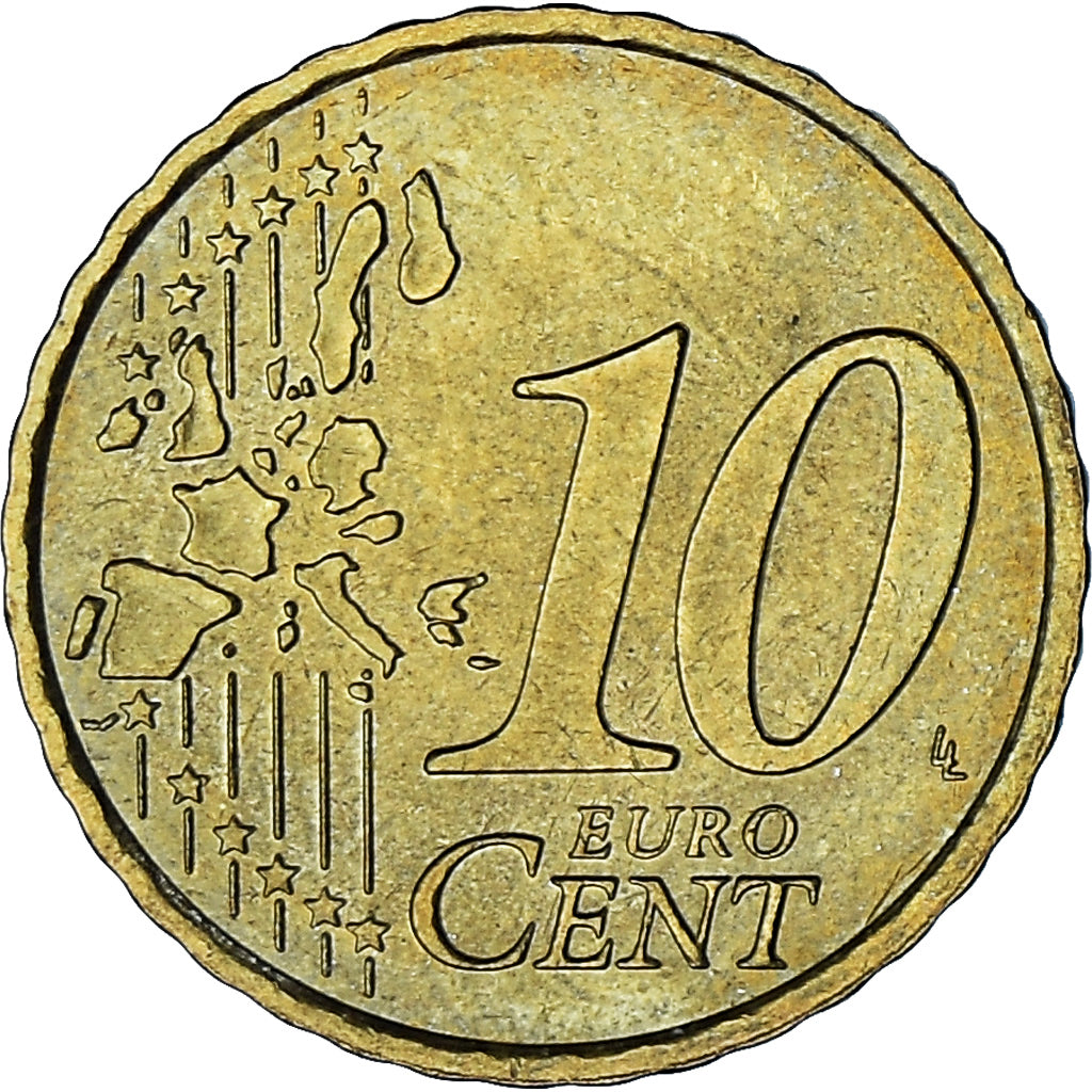 Monaco, Rainier III, 10 Euro Cent, 2003, Paris, SPL, Laiton, KM:170