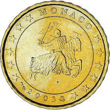 Monaco, Rainier III, 10 Euro Cent, 2003, Paris, MS(63), Brass, KM:170