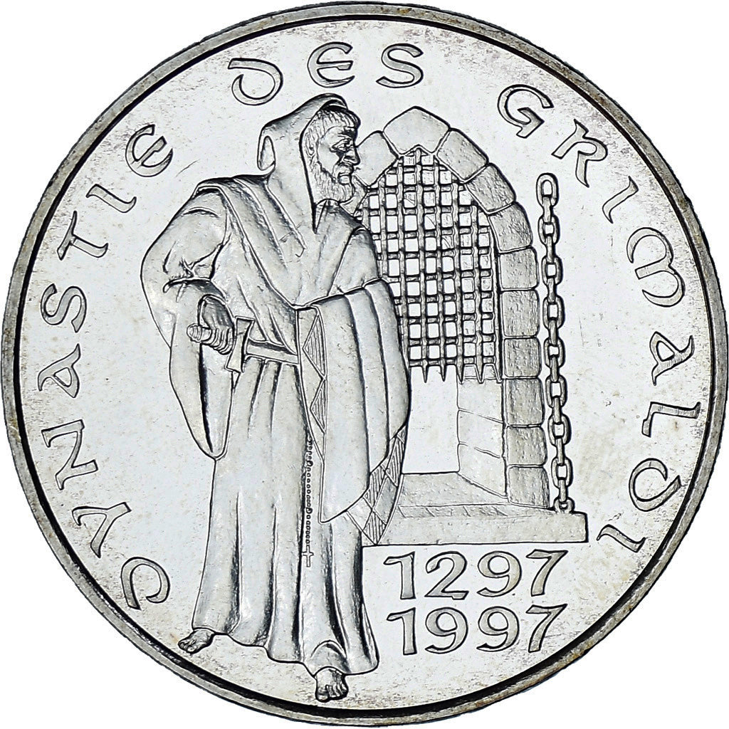 Coin, Monaco, Rainier III, 100 Francs, 1997, Paris, MS(63), Silver, KM:176