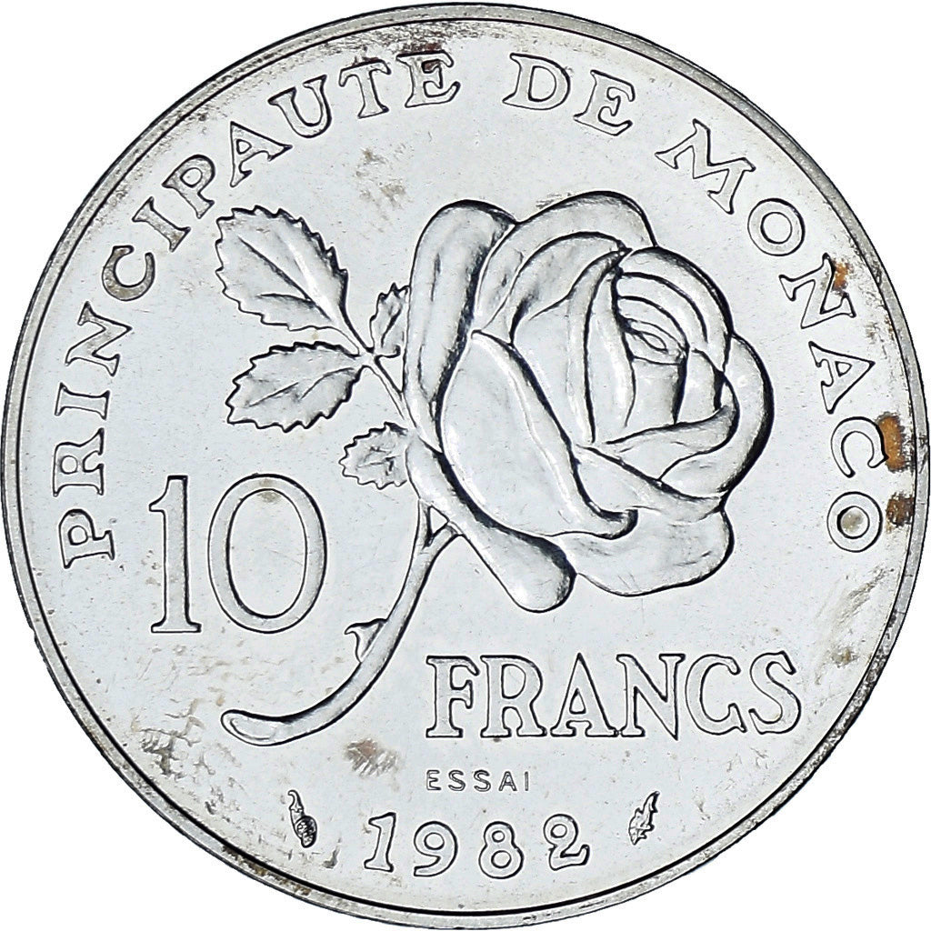 Monaco, Rainier III, 10 Francs, 1982, ESSAI, TTB, Argent, KM:E73