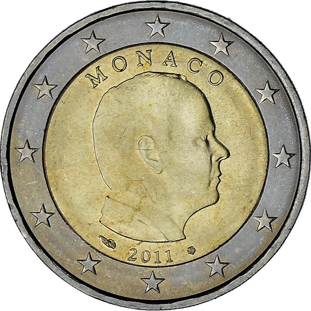 Monaco, Albert II, 2 Euro, 2011, Paris, UNZ, Bi-Metallic, KM:195