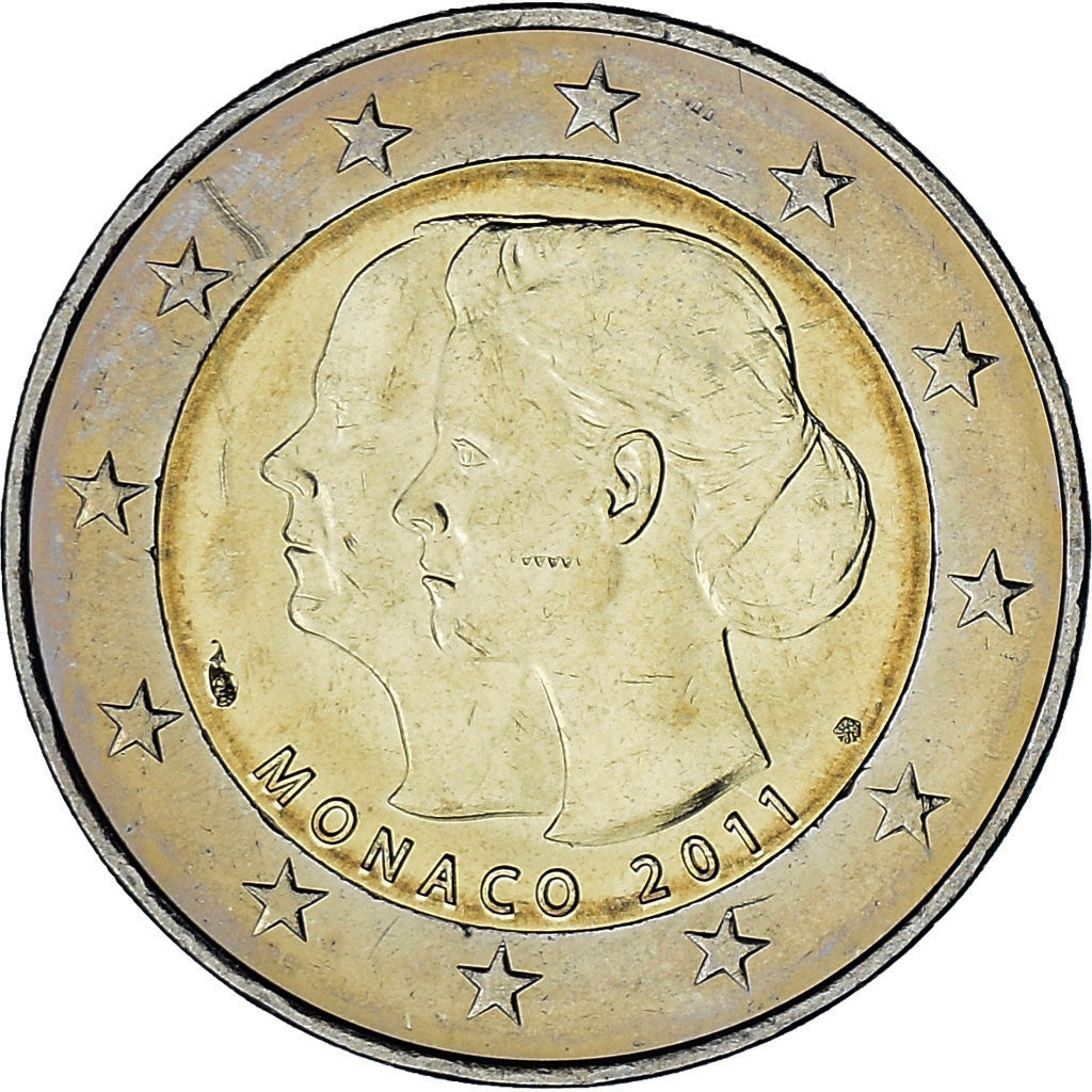 Monaco, Albert II, 2 Euro, 2011, Paris, MS(63), Bi-Metallic, KM:196