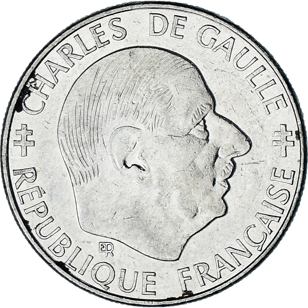 Moneda, Francia, Charles de Gaulle, Franc, 1988, Paris, MBC, Níquel, KM:963