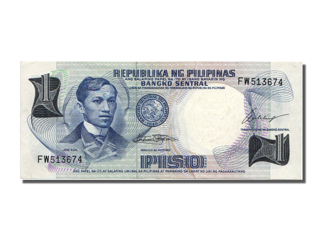 Banknote, Philippines, 1 Piso, 1969, UNC(63)