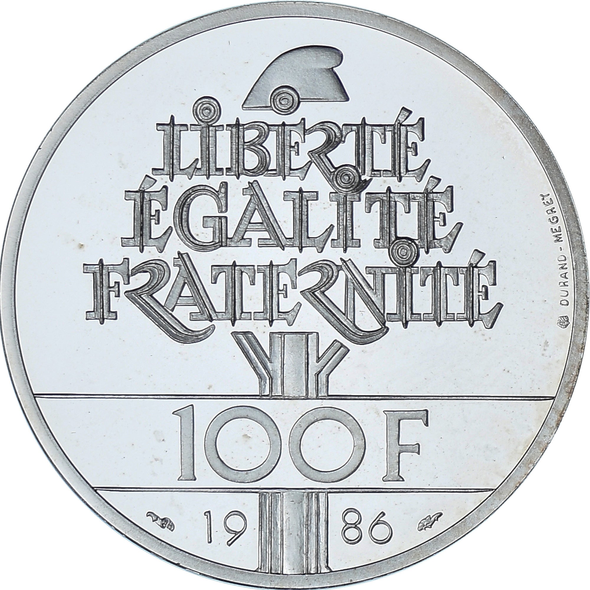 Moneta, Francja, 100 Francs, 1989, MS(60-62), Srebro, KM:960a