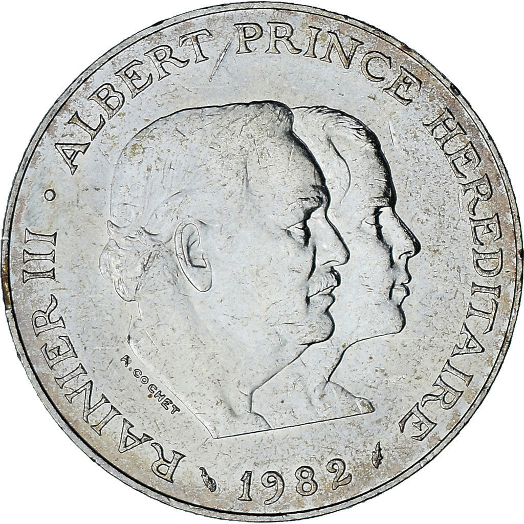 Coin, Monaco, Rainier III, 100 Francs, 1982, AU(55-58), Silver, KM:161