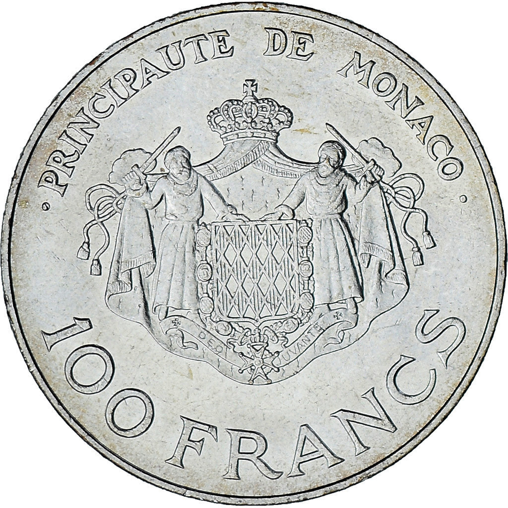 Coin, Monaco, Rainier III, 100 Francs, 1982, AU(55-58), Silver, KM:161