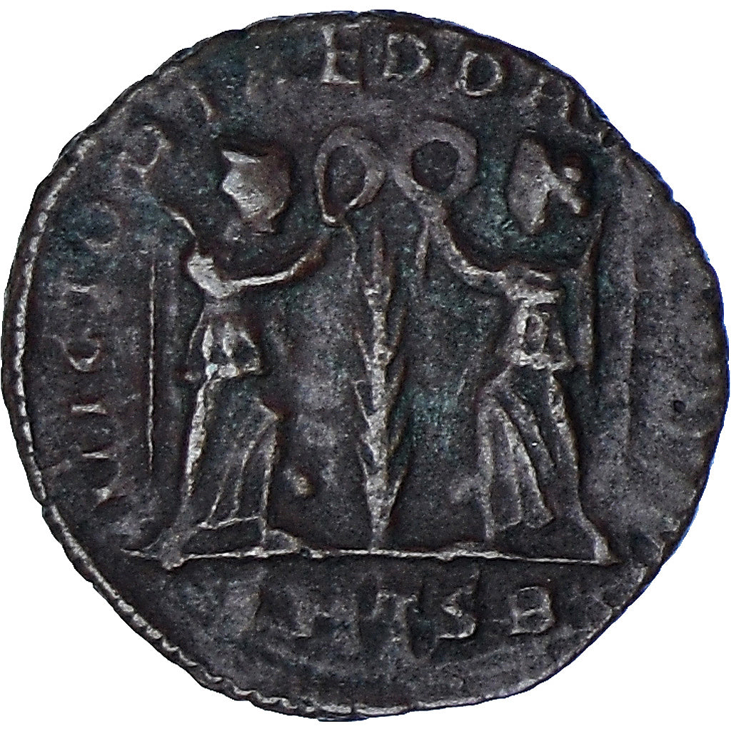 Coin, Nummus, 347-348, Thessalonica, AU(55-58), Copper
