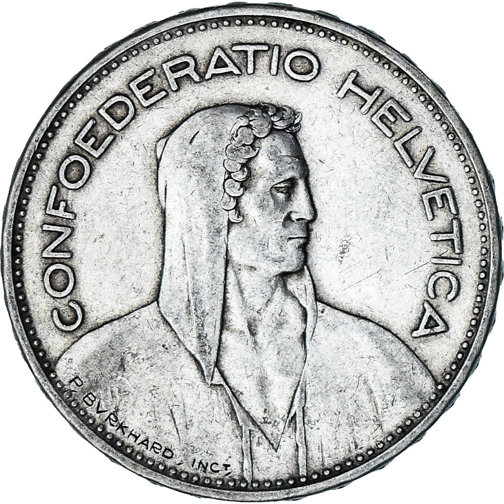 Coin, Switzerland, 5 Francs, 1970, Bern, EF(40-45), Silver, KM:40