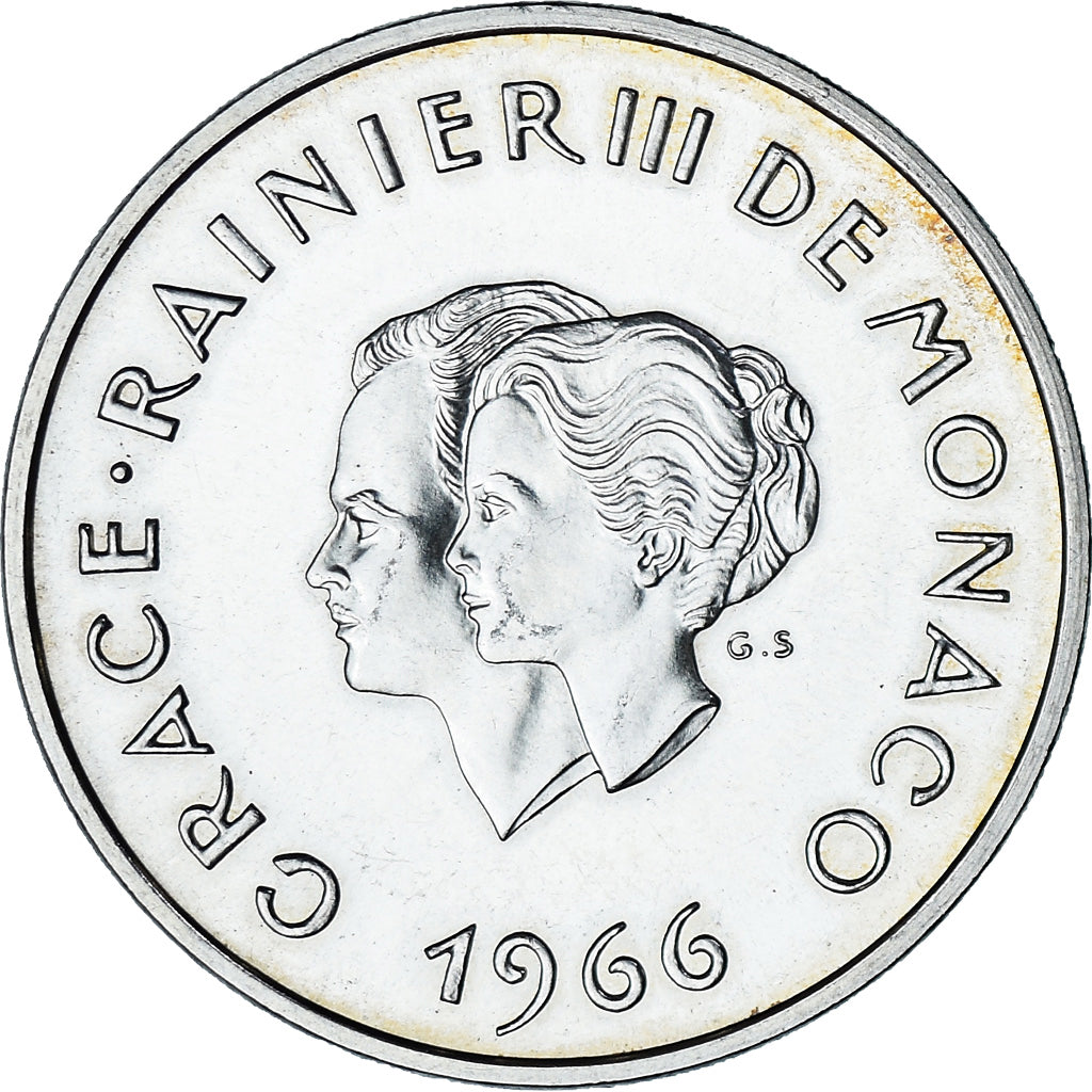 Moneda, Mónaco, 10 Francs, 1966, SC, Plata, KM:M1