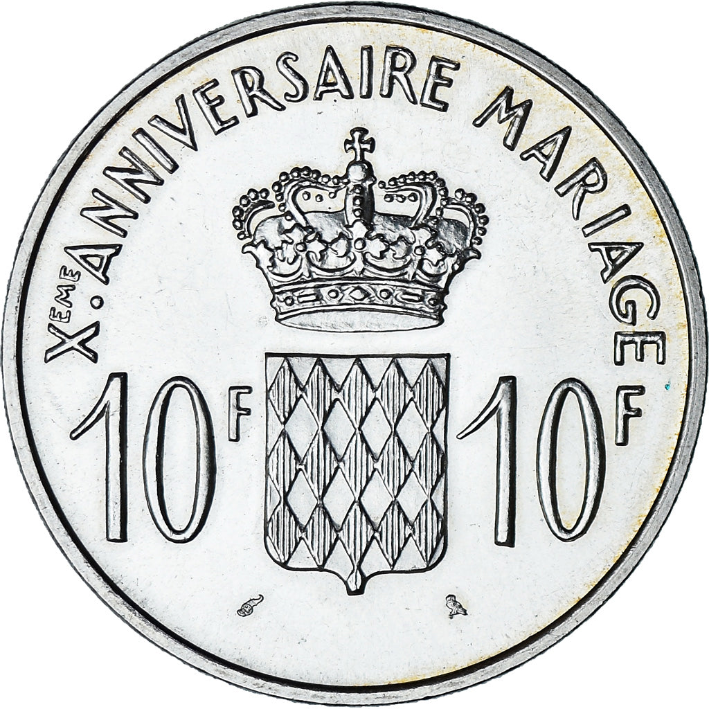 Moneda, Mónaco, 10 Francs, 1966, SC, Plata, KM:M1