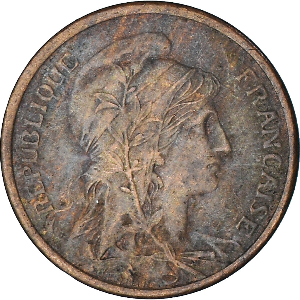 Moneta, Francja, Dupuis, 2 Centimes, 1911, Paris, VF(20-25), Brązowy, KM:841