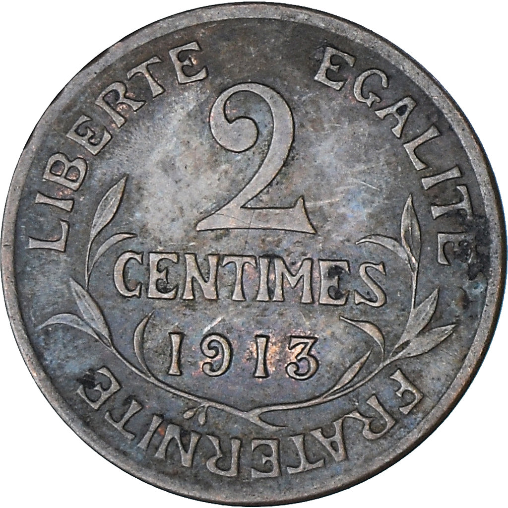 Munten, Frankrijk, Dupuis, 2 Centimes, 1913, Paris, PR, Bronzen, KM:841