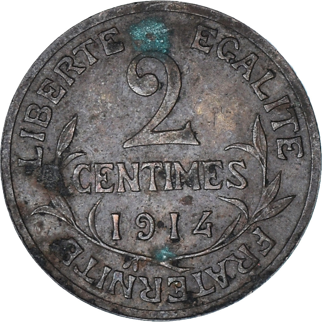 Moneta, Francja, Dupuis, 2 Centimes, 1914, Paris, EF(40-45), Brązowy, KM:841