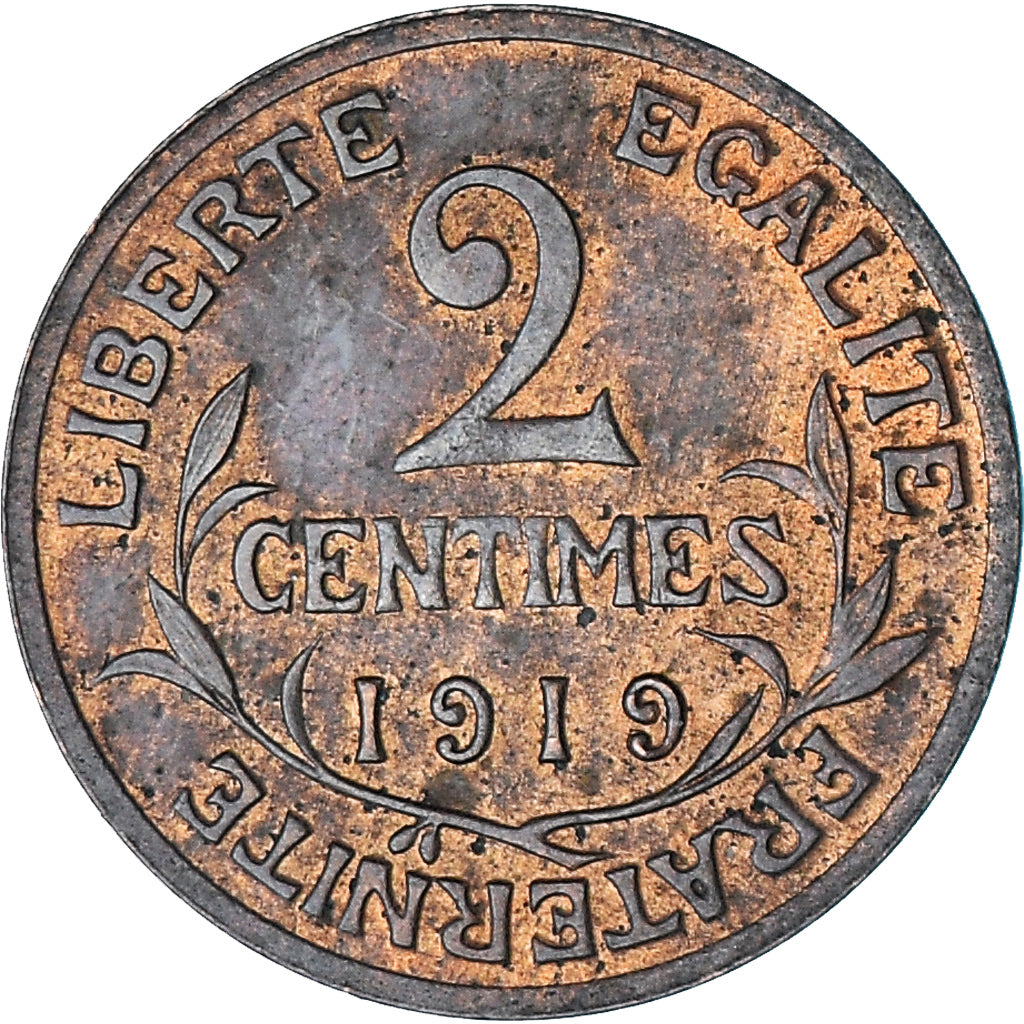 Münze, Frankreich, Dupuis, 2 Centimes, 1919, Paris, VZ, Bronze, KM:841