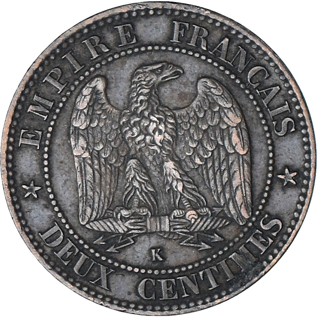 Coin, France, Napoleon III, Napoléon III, 2 Centimes, 1862, Bordeaux