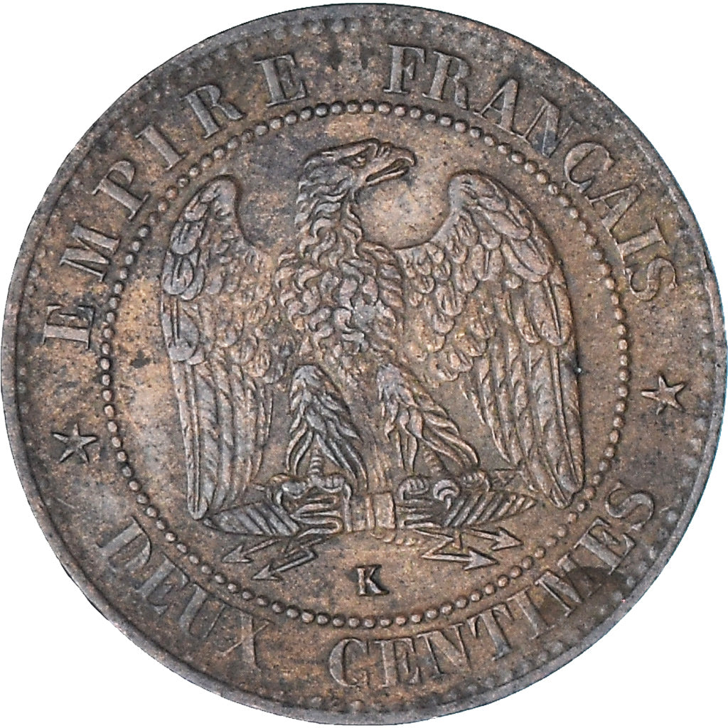 Monnaie, France, Napoleon III, Napoléon III, 2 Centimes, 1862, Bordeaux, TTB