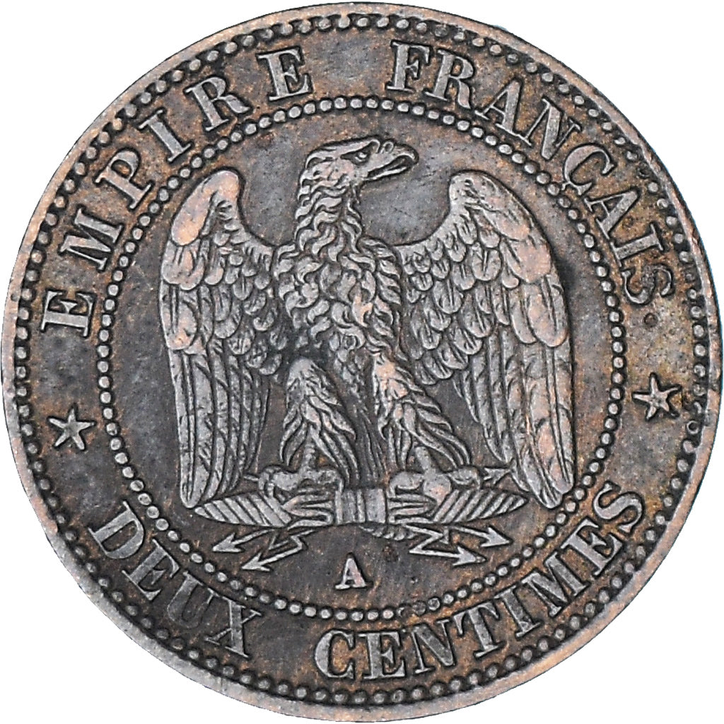 Moneda, Francia, Napoleon III, Napoléon III, 2 Centimes, 1855, Paris, EBC