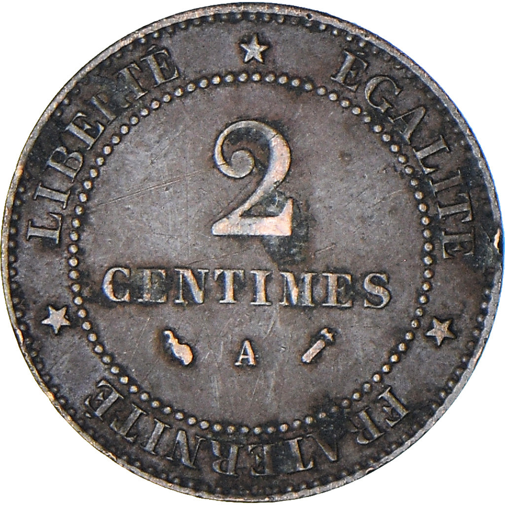 Moneda, Francia, Cérès, 2 Centimes, 1892, Paris, MBC, Bronce, KM:827.1