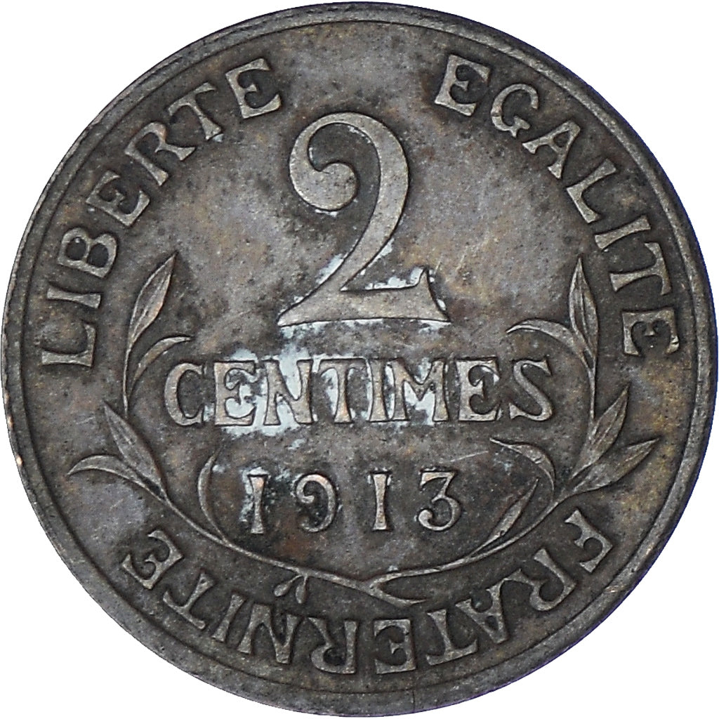 Münze, Frankreich, Dupuis, 2 Centimes, 1913, Paris, SS, Bronze, KM:841