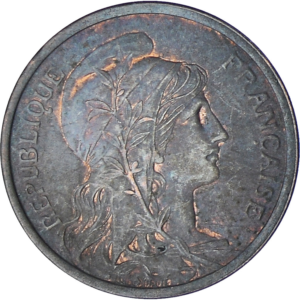 Moneta, Francja, Dupuis, 2 Centimes, 1913, Paris, EF(40-45), Brązowy, KM:841