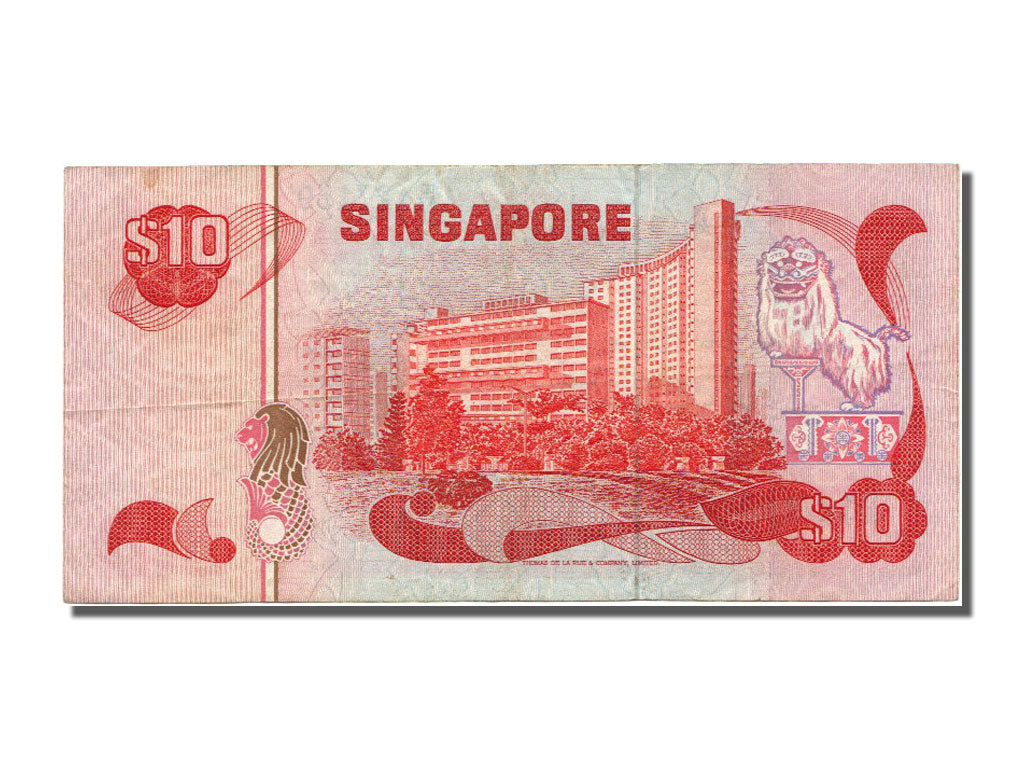 Singapore, 10 Dollars, 1976, KM #11b, AU(50-53), B82