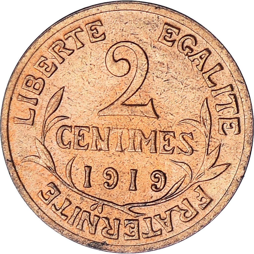 Munten, Frankrijk, Dupuis, 2 Centimes, 1919, Paris, PR, Bronzen, KM:841