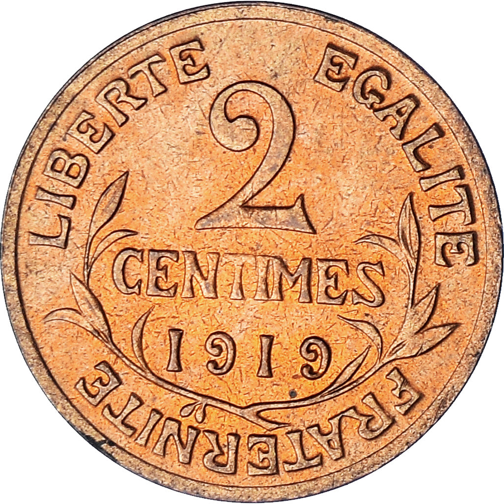 Munten, Frankrijk, Dupuis, 2 Centimes, 1919, Paris, PR, Bronzen, KM:841