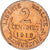 Moneta, Francia, Dupuis, 2 Centimes, 1919, Paris, SPL-, Bronzo, KM:841
