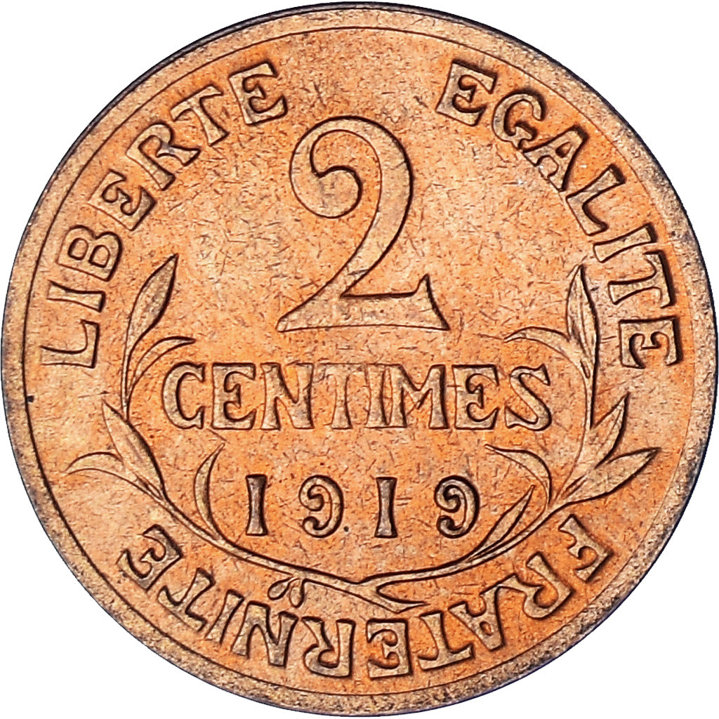 Munten, Frankrijk, Dupuis, 2 Centimes, 1919, Paris, PR, Bronzen, KM:841