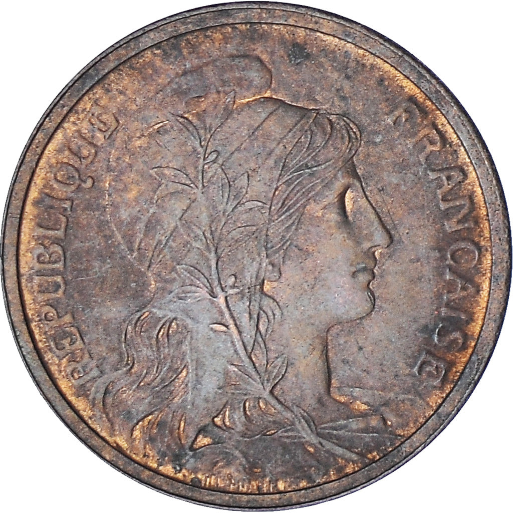 Munten, Frankrijk, Dupuis, 2 Centimes, 1919, Paris, ZF, Bronzen, KM:841
