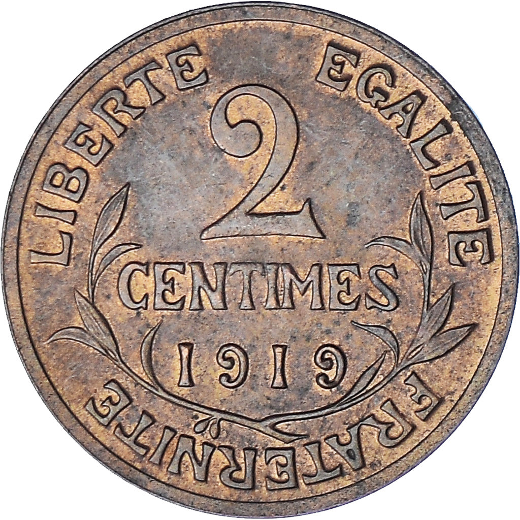Munten, Frankrijk, Dupuis, 2 Centimes, 1919, Paris, ZF, Bronzen, KM:841
