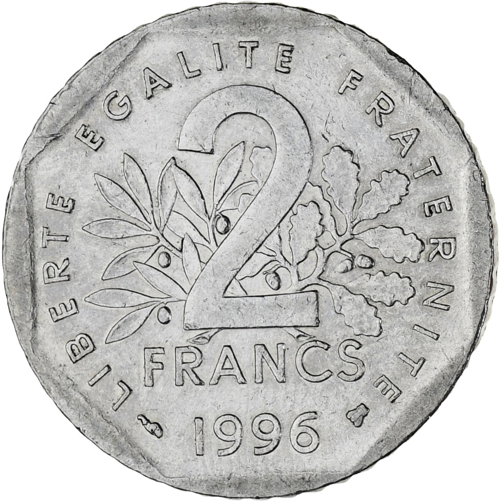 Munten, Frankrijk, Semeuse, 2 Francs, 1996, PR, Nickel, KM:942.1, Gadoury:547