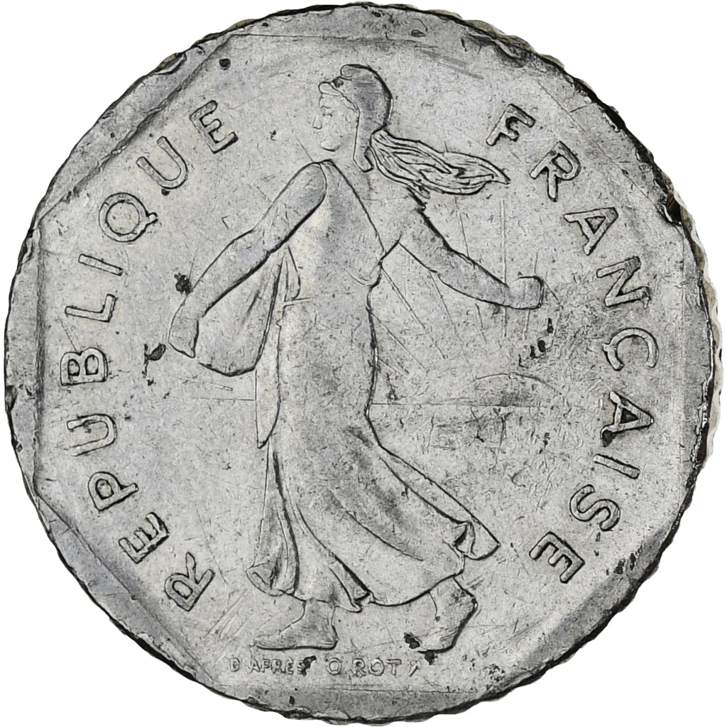 Munten, Frankrijk, Semeuse, 2 Francs, 1980, ZF, Nickel, KM:942.1, Gadoury:547