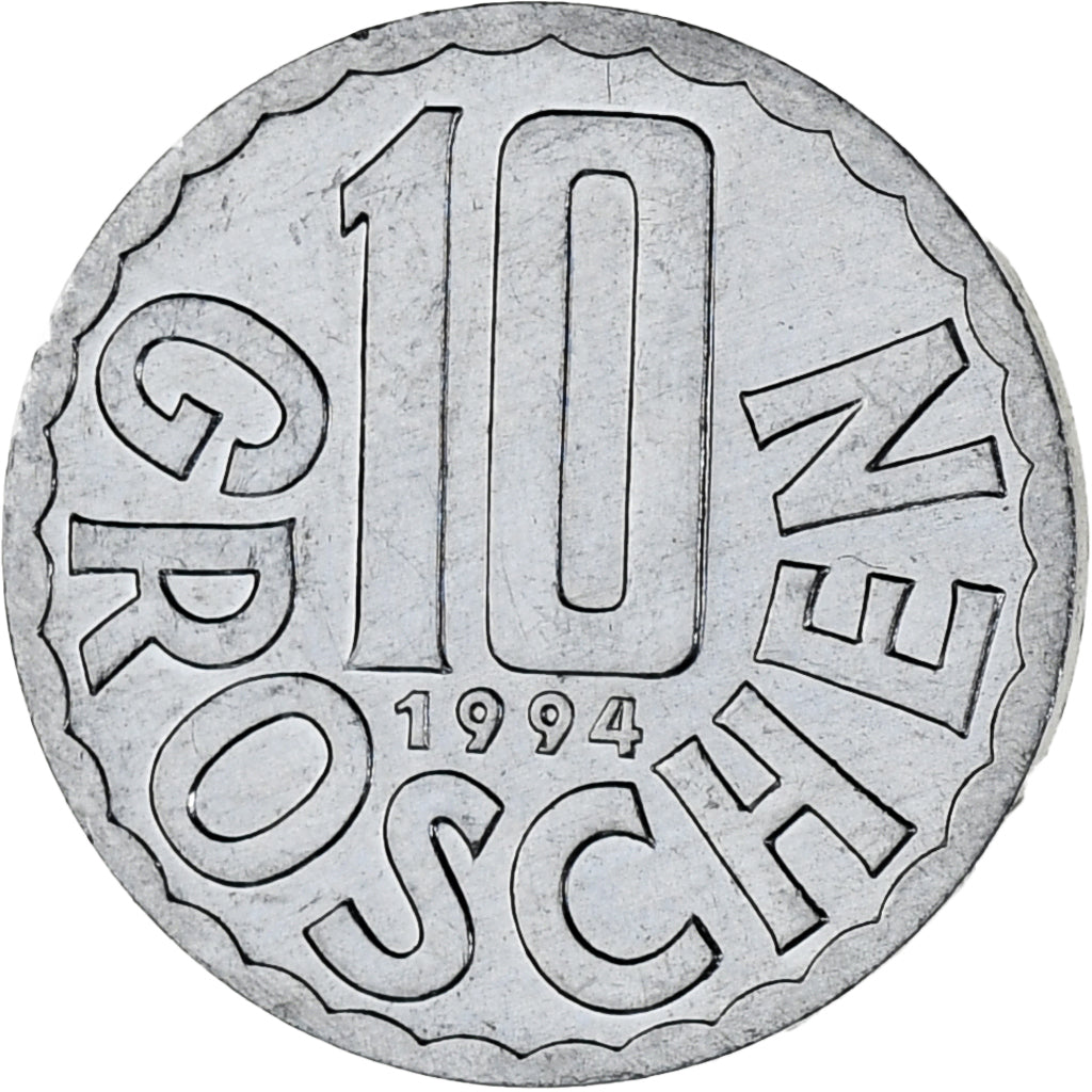 Moneta, Austria, 10 Groschen, 1994, Vienna, BB+, Alluminio, KM:2878