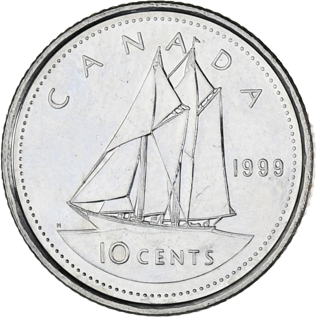 Coin, Canada, Elizabeth II, 10 Cents, 1999, Royal Canadian Mint, Ottawa