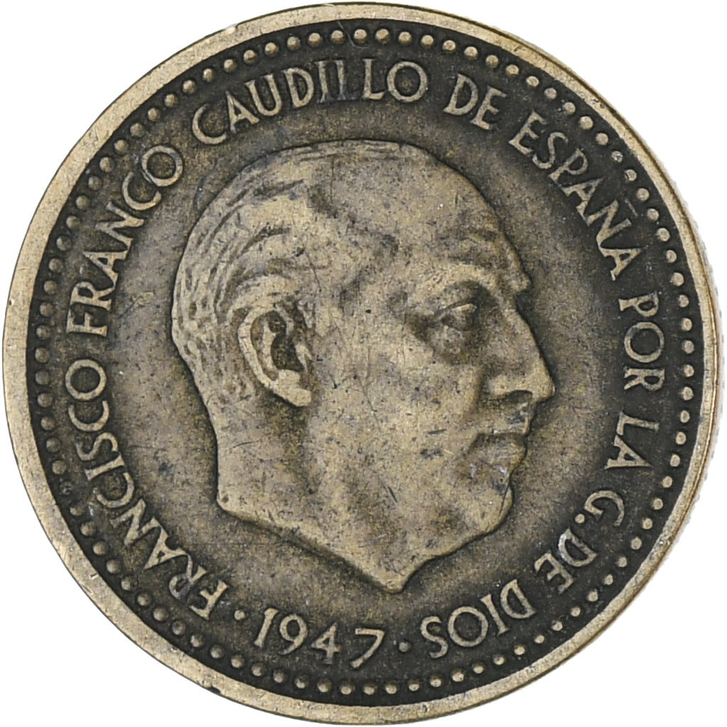Münze, Spanien, Peseta, Undated (1947), SS, Aluminum-Bronze