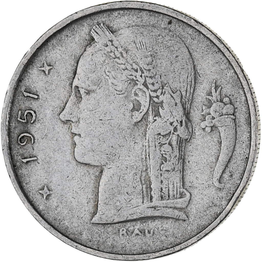 Munten, België, Franc, 1951, ZF, Cupro-nikkel, KM:142.1