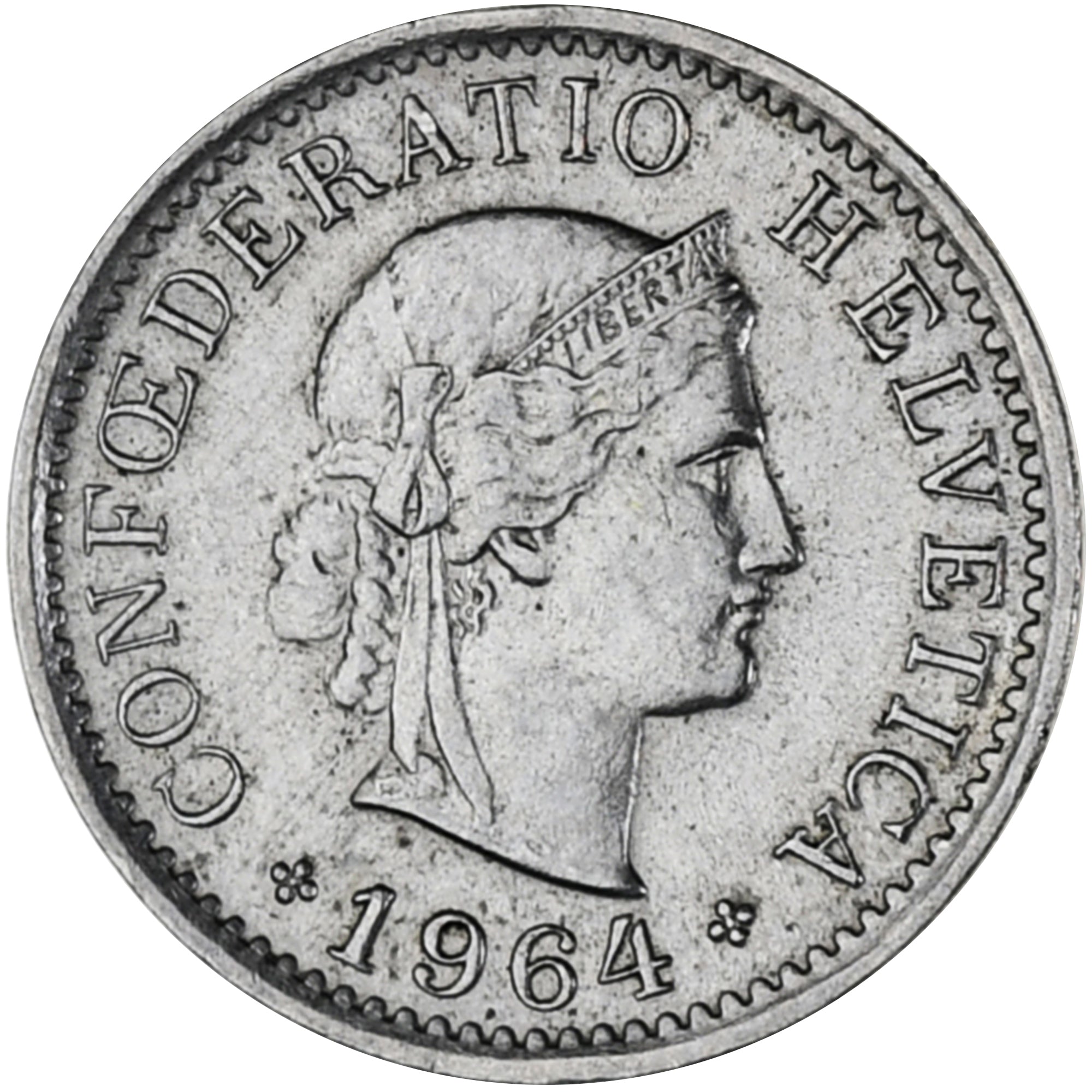 Münze, Schweiz, 5 Rappen, 1964, Bern, VZ, Kupfer-Nickel, KM:26