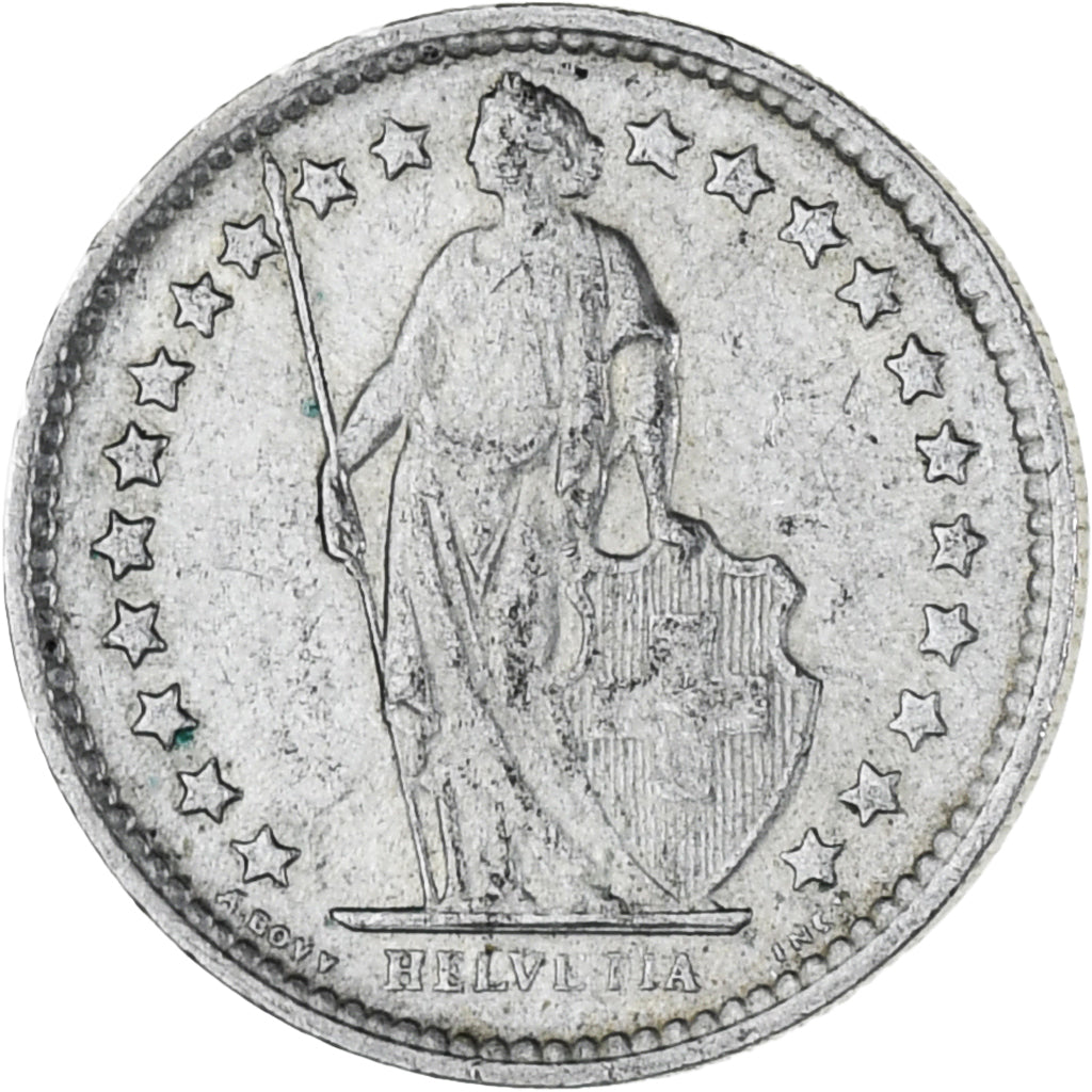 Münze, Schweiz, 1/2 Franc, 1963, Bern, VZ, Silber, KM:23