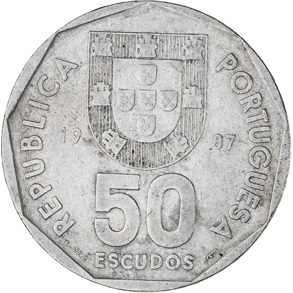 Munten, Portugal, 50 Escudos, 1987, ZF, Cupro-nikkel, KM:636