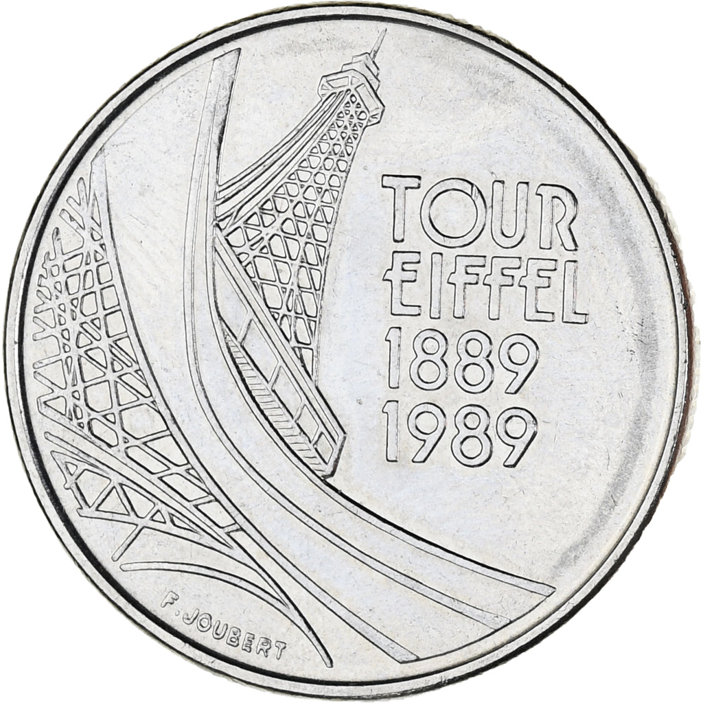 Moeda, França, 5 Francs, 1989, AU(55-58), Níquel