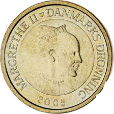 Coin, Denmark, 10 Kroner, 2005, AU(55-58), Aluminum-Bronze