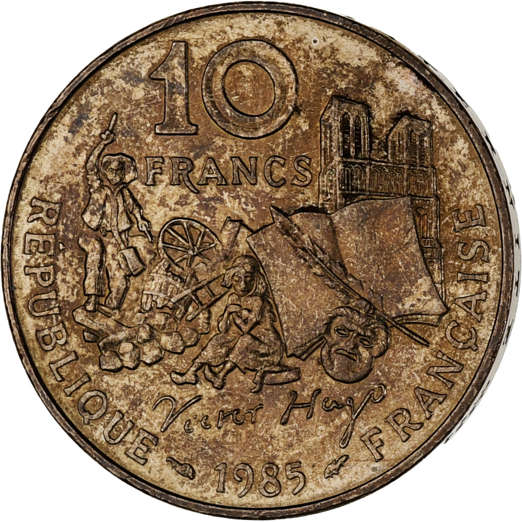Moneda, Francia, 10 Francs, 1985, MBC, Níquel - bronce