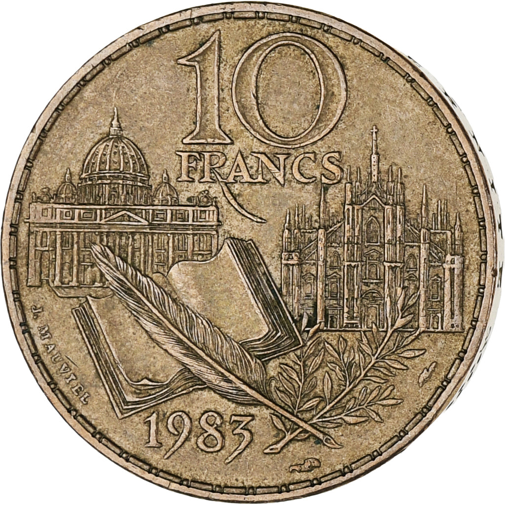 Coin, France, 10 Francs, 1983, EF(40-45), Copper-nickel