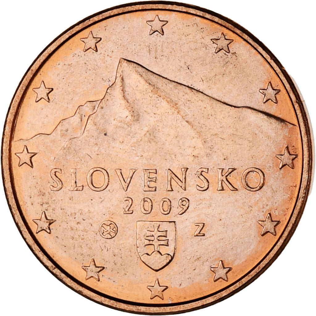 Munten, Slowakije, 5 Centimes, 2009, PR, Copper Plated Steel